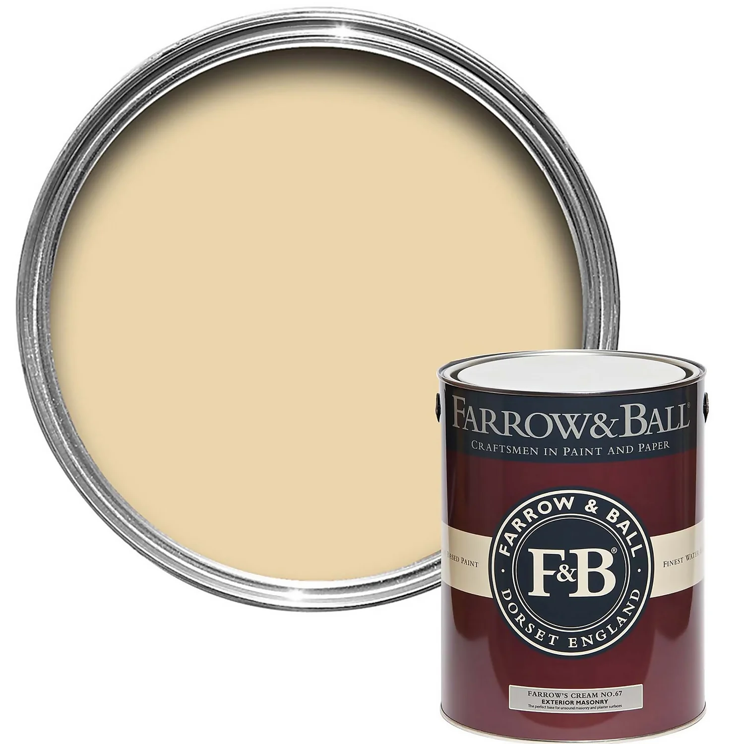 Farrow & Ball Exterior Masonry Paint Farrow's Cream - 5L 1 Farrow & Ball Exterior Masonry Paint Farrow's Cream - 5L