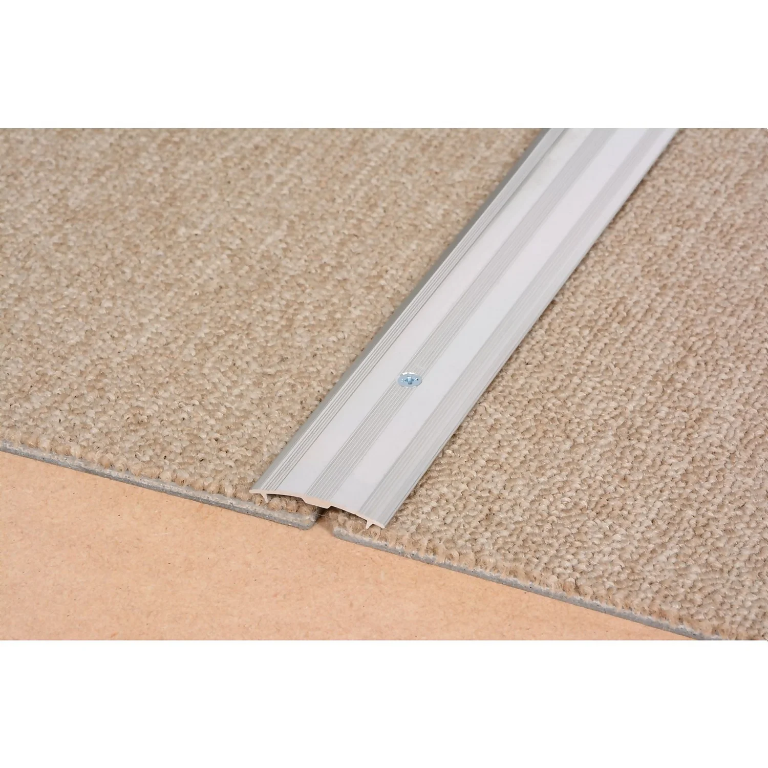 Vitrex Cover Strip Carpet To Carpet Edge - Silver 1800mm 2 Vitrex Cover Strip Carpet To Carpet Edge - Silver 1800mm - Image 2