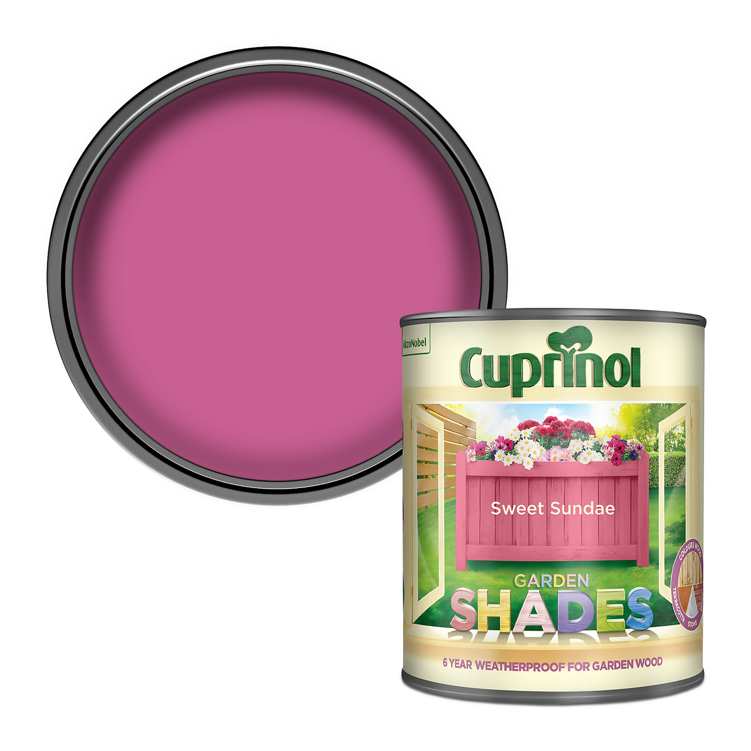 Cuprinol Garden Shades Sweet Sundae - 1L 1 Cuprinol Garden Shades Sweet Sundae - 1L