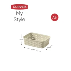 Curver My Style A6 Rectangular Plastic Storage Organiser - Vintage White 11 Curver My Style A6 Rectangular Plastic Storage Organiser - Vintage White -Outlet Home Harmony Store 12807791 1084833169267404