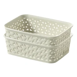 Curver My Style A6 Rectangular Plastic Storage Organiser - Vintage White 9 Curver My Style A6 Rectangular Plastic Storage Organiser - Vintage White -Outlet Home Harmony Store 12807791 7044833168983943
