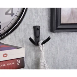 Modern Twin Hook - Matt Black -Outlet Home Harmony Store 12808138 2794995164895237