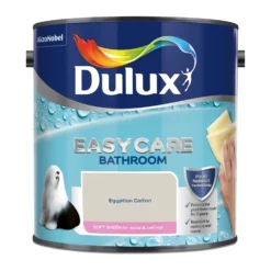 Dulux Easycare Bathroom Egyptian Cotton - Soft Sheen Emulsion Paint - 2.5L -Outlet Home Harmony Store 12808177 9204833204894201