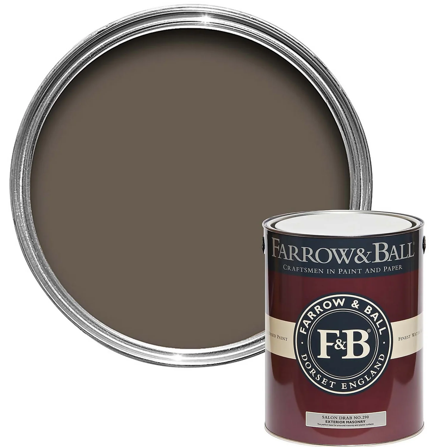 Farrow & Ball Exterior Masonry Paint Salon Drab - 5L 1 Farrow & Ball Exterior Masonry Paint Salon Drab - 5L