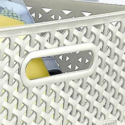 Curver My Style Large Rectangular Plastic Storage Basket - Vintage White - 18L 11 Curver My Style Large Rectangular Plastic Storage Basket - Vintage White - 18L -Outlet Home Harmony Store 12809473 1634833219339873