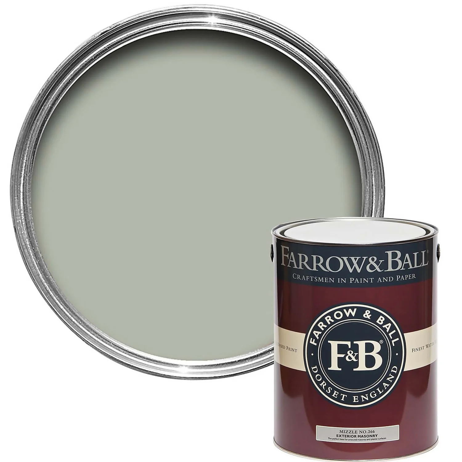 Farrow & Ball Exterior Masonry Paint Mizzle - 5L 1 Farrow & Ball Exterior Masonry Paint Mizzle - 5L