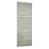 Linear Sliding Wardrobe Door 3 Panel Arctic White Glass With White Frame (W)610mm