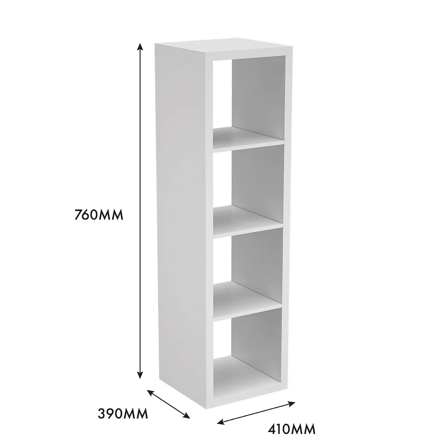 Clever Cube 4x1 Storage Unit - White 5 Clever Cube 4x1 Storage Unit - White - Image 5