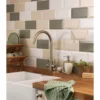 None Metro Cream Bevelled Ceramic Wall Tile 100 X 200mm