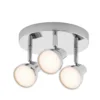 Apollo 3x 5W Round Plate LED Spotlight - Chrome