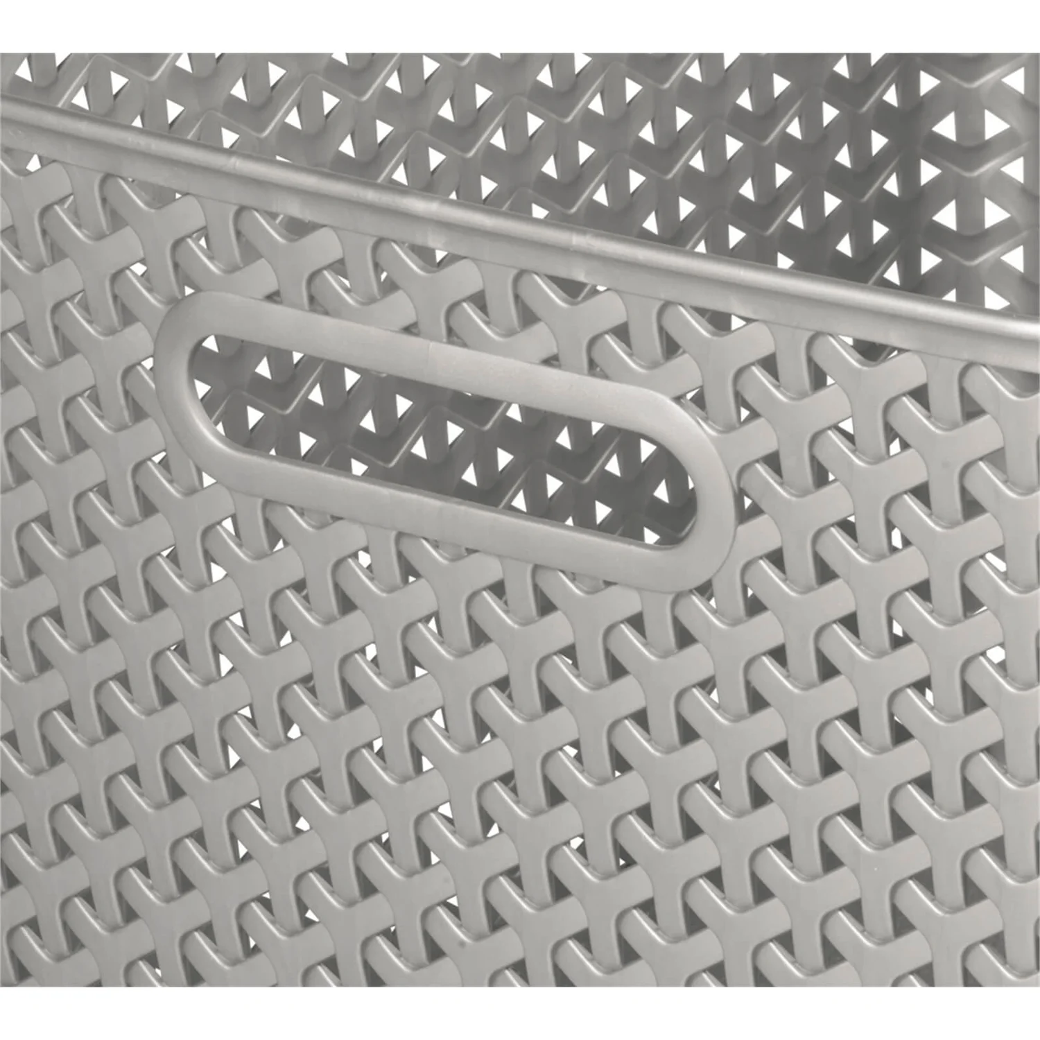 Curver My Style Large Rectangular Plastic Storage Basket - Grey - 18L 5 Curver My Style Large Rectangular Plastic Storage Basket - Grey - 18L - Image 5