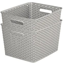 Curver My Style Large Rectangular Plastic Storage Basket - Grey - 18L 10 Curver My Style Large Rectangular Plastic Storage Basket - Grey - 18L -Outlet Home Harmony Store 12814518 1964832988641727