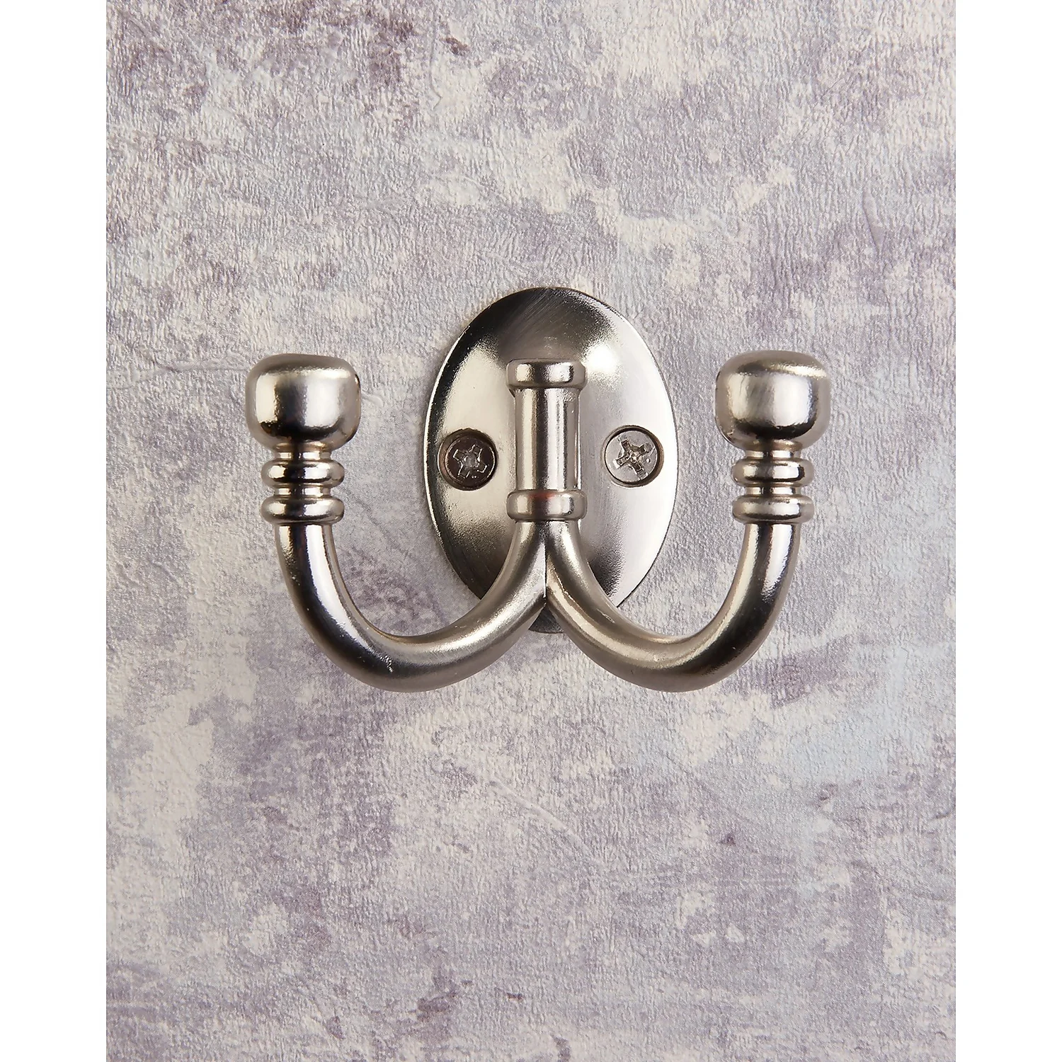 Ball End Double Robe Hook - Satin Nickel 2 Ball End Double Robe Hook - Satin Nickel - Image 2