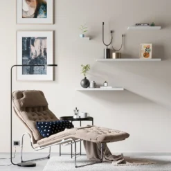 Floating Shelf - White Matt -1200 X 240 X 38mm -Outlet Home Harmony Store 12817720 1234887325999644