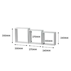 3 Wall Cubes - Matt White -Outlet Home Harmony Store 12817822 1884976219094987