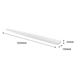 Flexi Storage Decorative Shelving Photo Shelf - White Matt - 1200x35x100mm -Outlet Home Harmony Store 12817978 7674976461973001