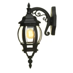 Lutec Canterbury E27 Outdoor Wall Lantern - Black -Outlet Home Harmony Store 12819092 1134832977177767