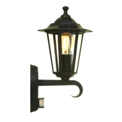 Lutec Corniche PIR Outdoor Wall Lantern - Black -Outlet Home Harmony Store 12819204 7284832981468412