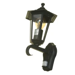 Lutec Corniche PIR Outdoor Wall Lantern - Black -Outlet Home Harmony Store 12819204 8204832981700393