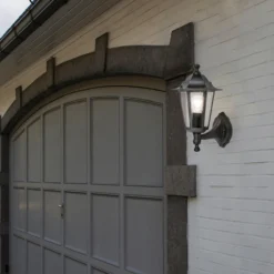 Lutec Corniche E27 Outdoor Wall Lantern - Black -Outlet Home Harmony Store 12819209 1454952643020772