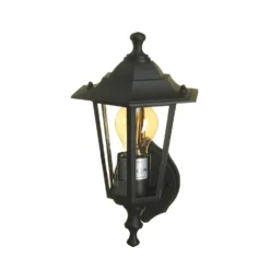 Lutec Corniche E27 Outdoor Wall Lantern - Black -Outlet Home Harmony Store 12819209 8594832981749311