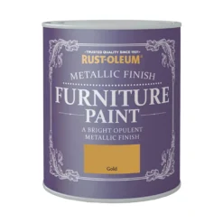 Rust-Oleum Metallic Furniture Paint - Gold - 125ml