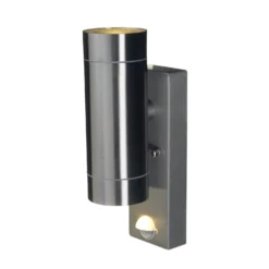 Lutec Rado Up/Down PIR Outdoor Wall Light - Stainless Steel -Outlet Home Harmony Store 12819275 8104832986519788