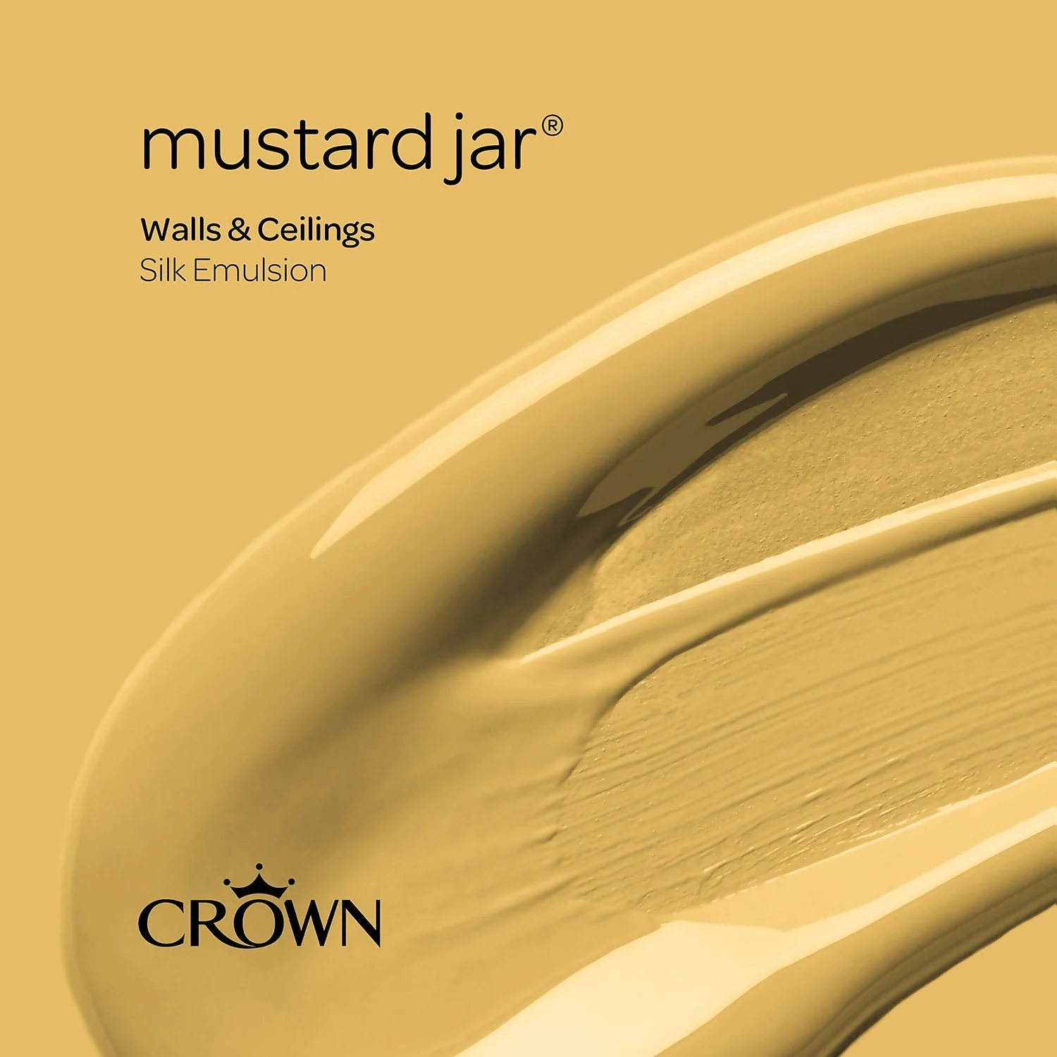 Crown Walls & Ceilings Silk Emulsion Paint Mustard Jar - 2.5L 7 Crown Walls & Ceilings Silk Emulsion Paint Mustard Jar - 2.5L - Image 7