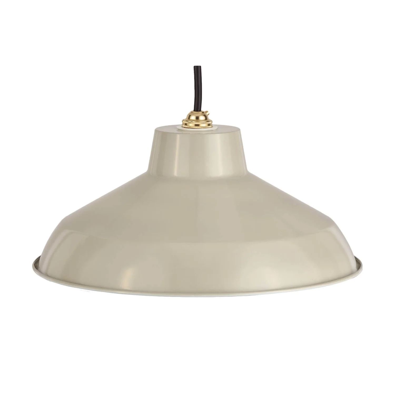 Retro Metal Easy Fit Pendant Light Shade - Cream 1 Retro Metal Easy Fit Pendant Light Shade - Cream