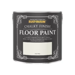 Rust-Oleum Chalky Floor Paint Chalk White - 2.5L -Outlet Home Harmony Store 12819785 1664940725472415