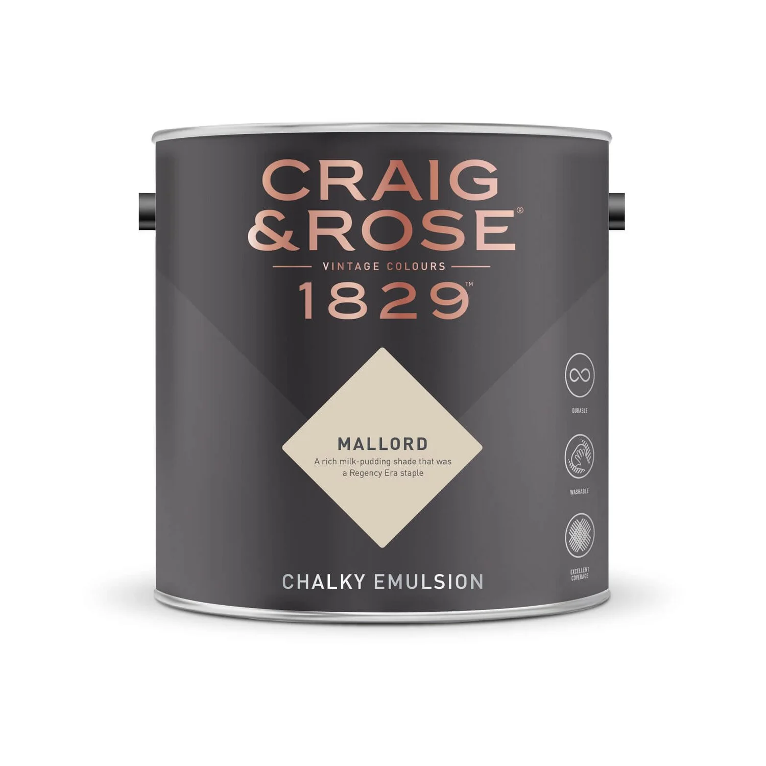 Craig & Rose 1829 Chalky Matt Emulsion Paint Mallord - 2.5L 2 Craig & Rose 1829 Chalky Matt Emulsion Paint Mallord - 2.5L - Image 2