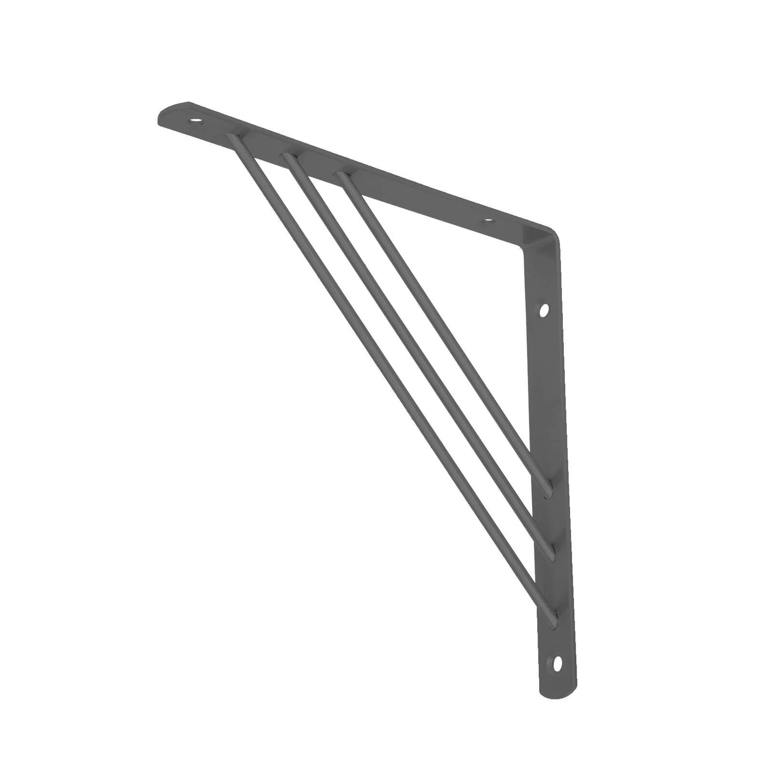 None Tri Bracket - Charcoal - 195x195mm 1 None Tri Bracket - Charcoal - 195x195mm
