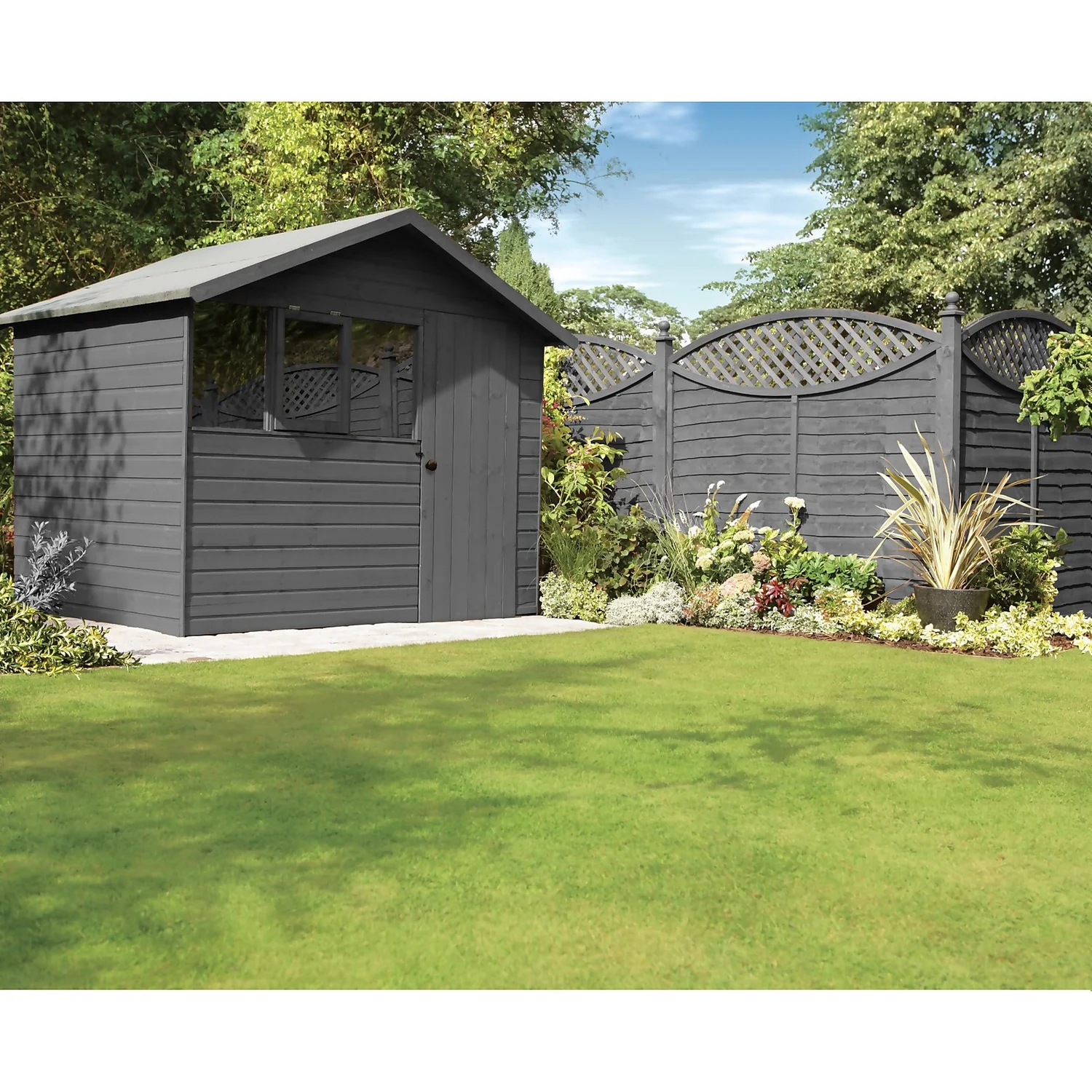 Ronseal Fence Life Plus Paint Charcoal Grey - 5L 2 Ronseal Fence Life Plus Paint Charcoal Grey - 5L - Image 2