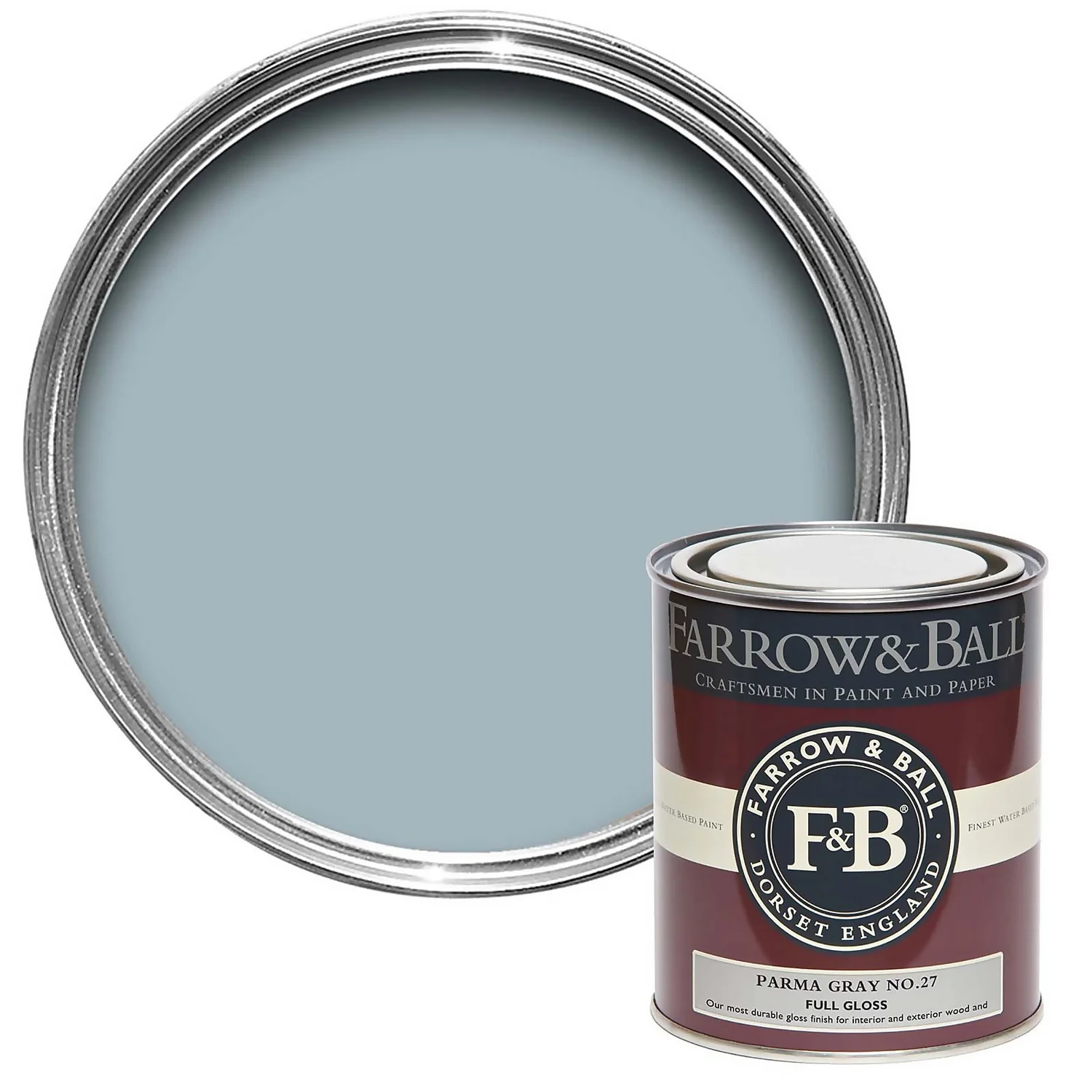 Farrow & Ball Full Gloss Parma Gray - 750ml 1 Farrow & Ball Full Gloss Parma Gray - 750ml
