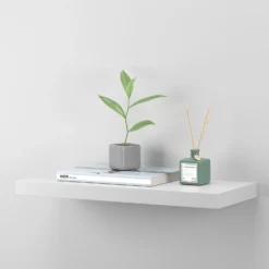Matt White Floating Shelf - 600 X 240 X 38mm 6 Matt White Floating Shelf - 600 X 240 X 38mm -Outlet Home Harmony Store 12822027 1154876423405650