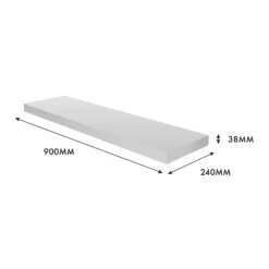 Floating Shelf - White Gloss - 900 X 240 X 38mm 9 Floating Shelf - White Gloss - 900 X 240 X 38mm -Outlet Home Harmony Store 12822047 1744976219240376