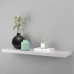 Floating Shelf - White Gloss - 900 X 240 X 38mm 8 Floating Shelf - White Gloss - 900 X 240 X 38mm -Outlet Home Harmony Store 12822047 2074876424925738