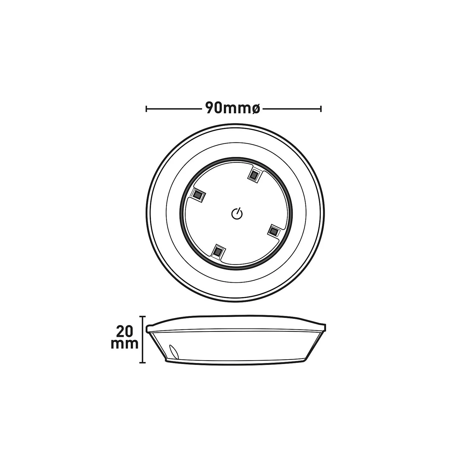 Arlec 2 Pack Round LED Push Lights 9 Arlec 2 Pack Round LED Push Lights - Image 9