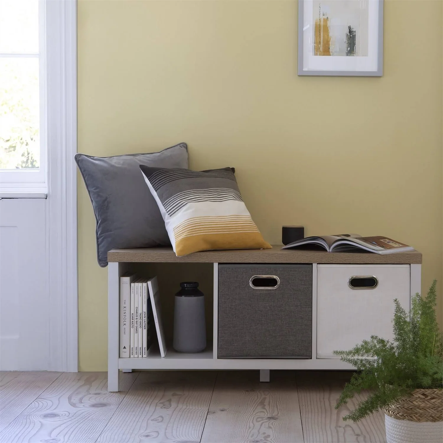 Clever Cube 1x3 Storage Unit With Legs - White 2 Clever Cube 1x3 Storage Unit With Legs - White - Image 2