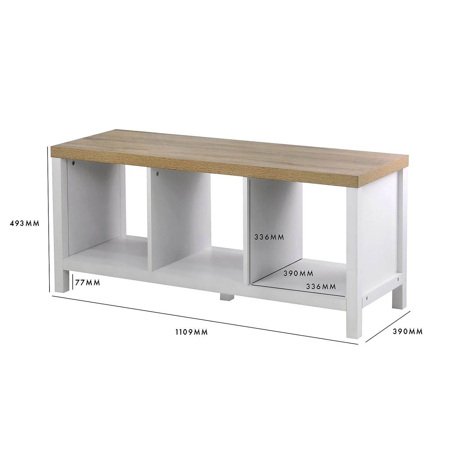 Clever Cube 1x3 Storage Unit With Legs - White 8 Clever Cube 1x3 Storage Unit With Legs - White - Image 8