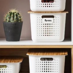 Smartstore Wardrobe Basket Bamboo Lid -Outlet Home Harmony Store 12826435 1394833172431993