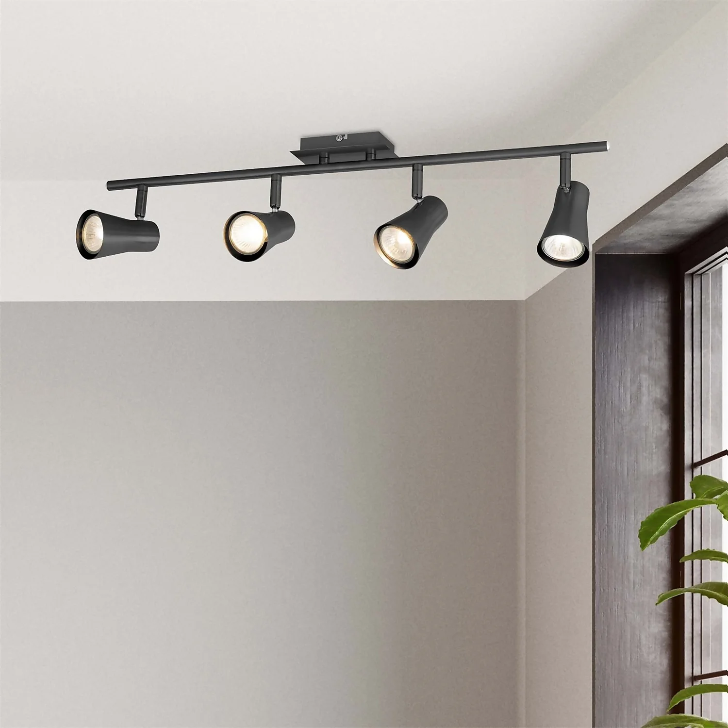 Swansea 4 Lamp Spotlight Bar - Black Nickel 2 Swansea 4 Lamp Spotlight Bar - Black Nickel - Image 2