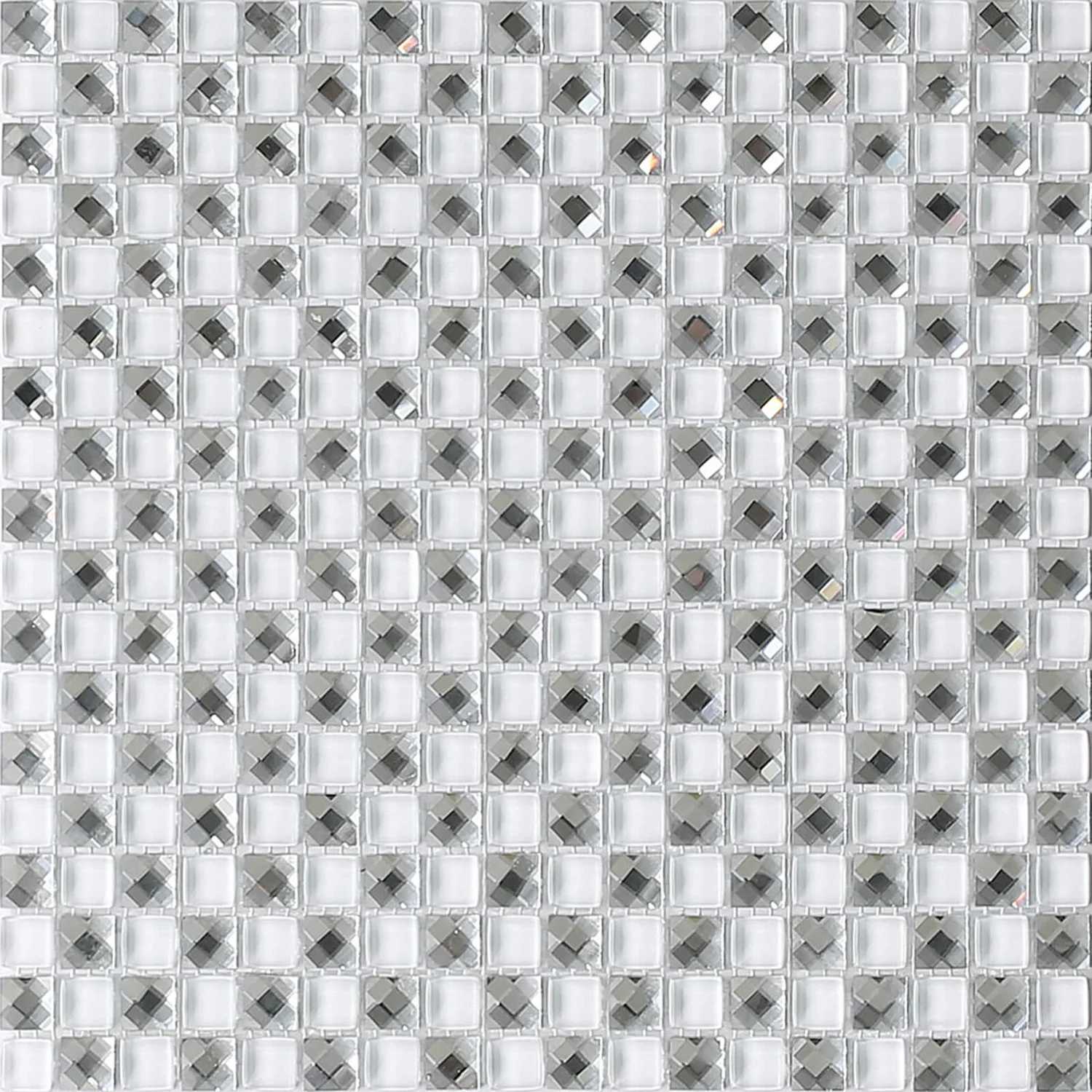 House Of Mosaics White Jewel Mosaic Tile (Sample Only) - 150 X 110mm 1 House Of Mosaics White Jewel Mosaic Tile (Sample Only) - 150 X 110mm