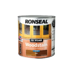 Ronseal 10 Year Woodstain Oak Satin - 2.5L -Outlet Home Harmony Store 12833728 1274946171836824