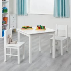 None Wooden Table And Chair Set - White 10 None Wooden Table And Chair Set - White -Outlet Home Harmony Store 12834469 1034833169011792