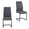Skelby Cantilever Dining Chairs - Set Of 2 - Grey
