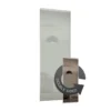 Duo Sliding Wardrobe Door Bronze Mirror /Arctic White Glass With Aluminium Frame (W)610mm