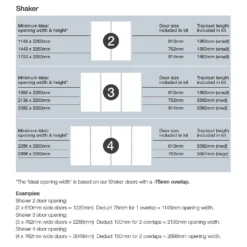 Shaker 2 Door Sliding Wardrobe Kit Mirror With White Frame (W)1145 X (H)2260mm -Outlet Home Harmony Store 12835153 7514987631788287