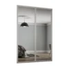 Shaker 2 Door Sliding Wardrobe Kit Mirror With Cashmere Frame (W)1145 X (H)2260mm