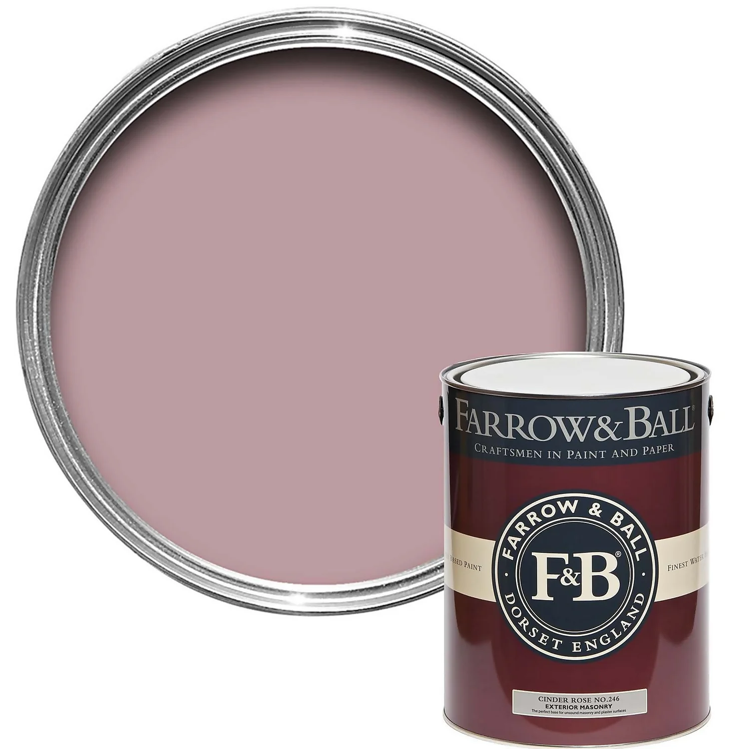 Farrow & Ball Exterior Masonry Paint Cinder Rose - 5L 1 Farrow & Ball Exterior Masonry Paint Cinder Rose - 5L
